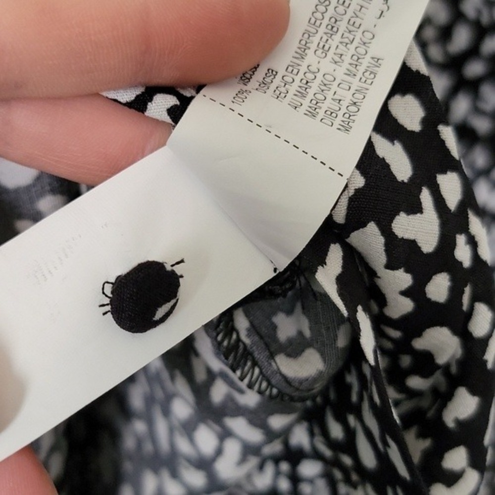 ZARA NWT Romantic Feminine Small Animal Print Long Sleeve Button Down Mini Dress - Picture 7 of 12